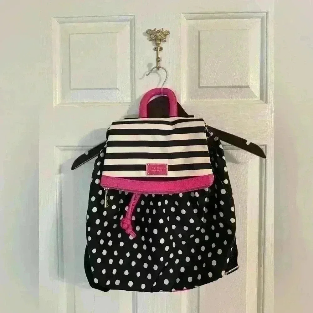 Betsey Johnson bookbag purse medium sized backpack